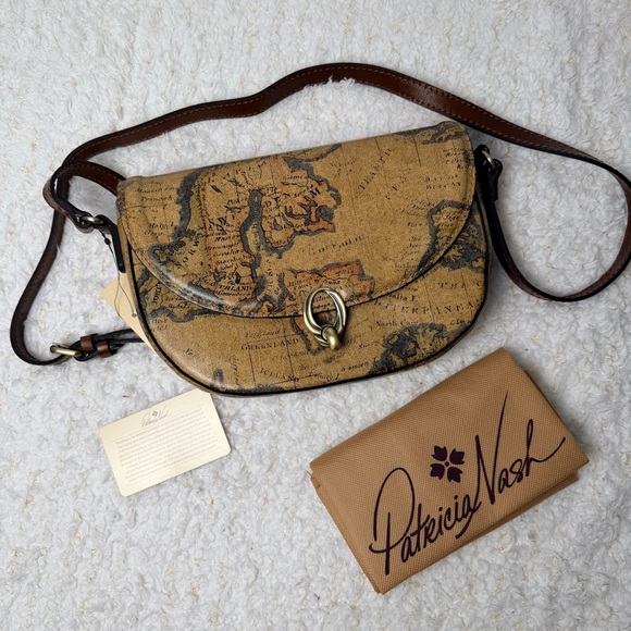 Patricia Nash Handbags - Patricia Nash Vintage style Map Print Crossbody Bag